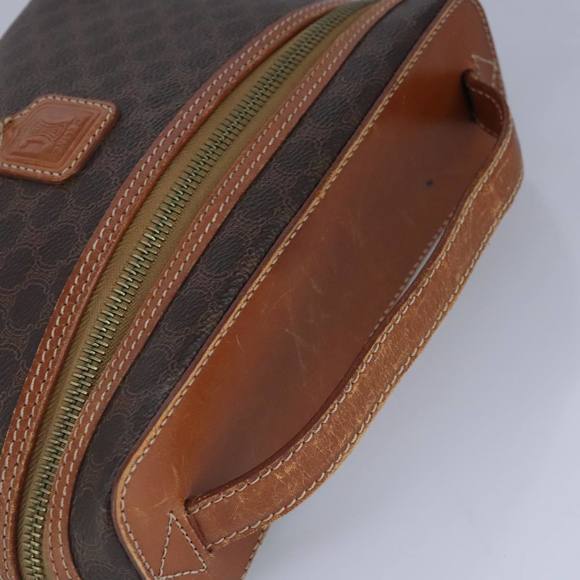 CELINE Macadam Canvas Hand Bag PVC Leather Brown Auth ar12788 - Picture 6 of 16